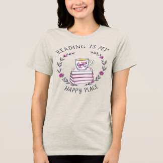 Camiseta de Amante de Livros - Ler é Meu Lugar Fel