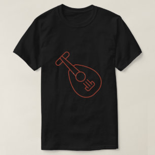 Camiseta de amante de música minimalista de ukulel