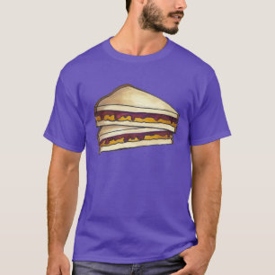 Camiseta de amendoim e geleia de uva Sandwich PBJ 
