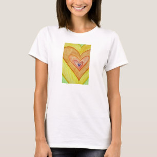 Camiseta de Amizade ouro Corações de Amor Person