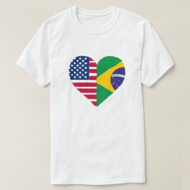 Camiseta de Amor Brasileira (Frente do Design)