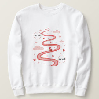 Camiseta de Amor com Nomes de Casal Personalizados
