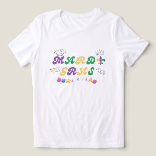 Camiseta de amor da Celebração de Mardi Gras