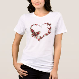 Camiseta de amor de borboleta