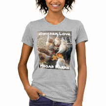 Camiseta de amor de galinha