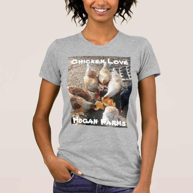 Camiseta de amor de galinha (Frente)