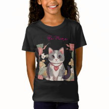 Camiseta de Amor de Gato Fofo para Crianças | Doce