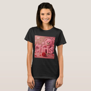 Camiseta de Amor de Urso de Pelúcia Chris