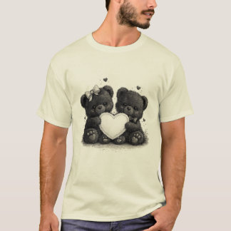 Camiseta de Amor de Urso Teddy Fofo – Design de Co