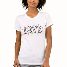 Camiseta de amor e coração