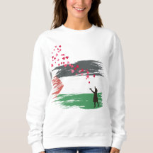 Camiseta de amor e esperança palestiniana feminina