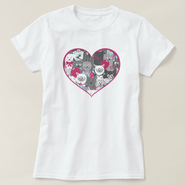 Camiseta de amor pelo coração (Frente do Design)