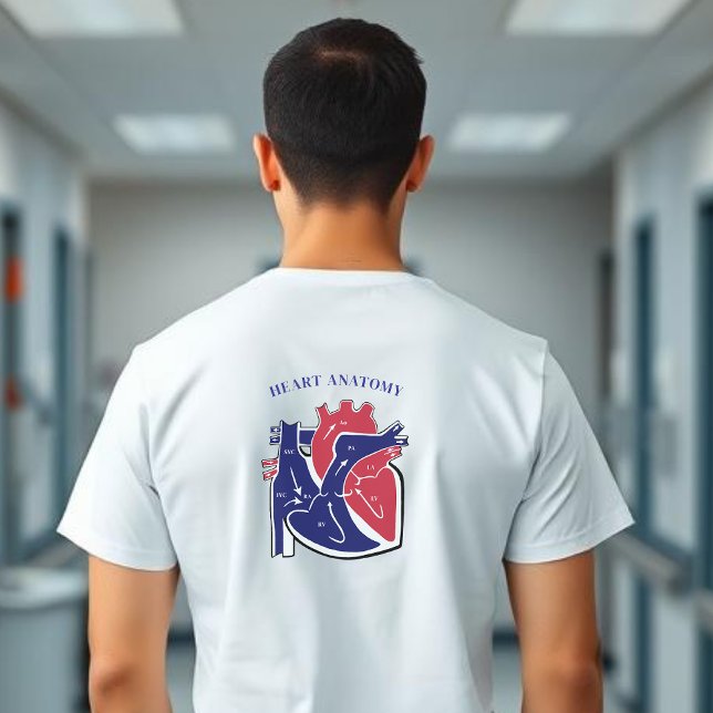 Camiseta de Anatomia do Coração (Heart Anatomy T-Shirt back)