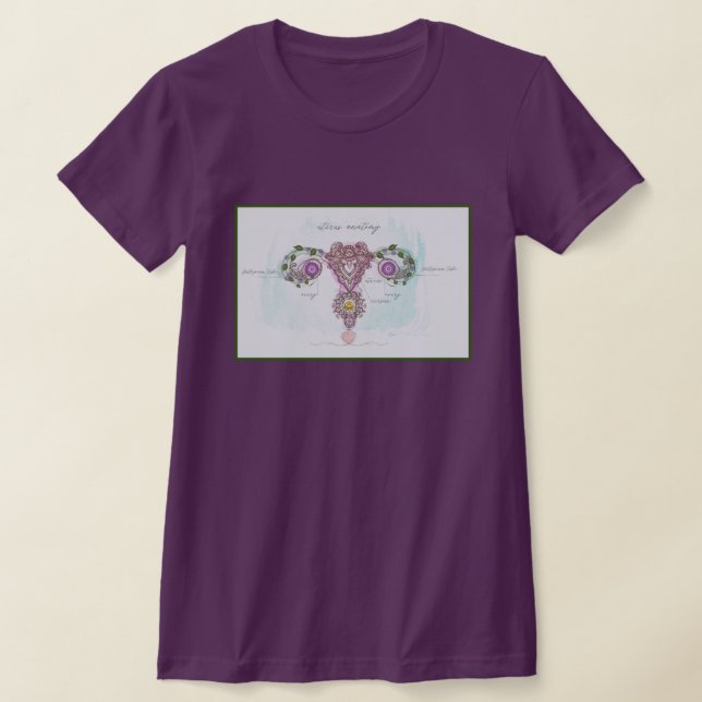 Camiseta de Anatomia do Útero Botânico (Postura )