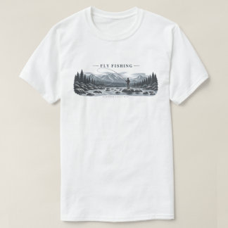 Camiseta de Angler de Rio de Montanha de Pesca com