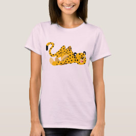 Camiseta de animação bonita Cheetah Mulheres T-shi
