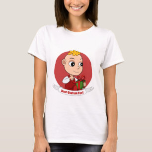 Camiseta de animação do bebê de Natal bonito