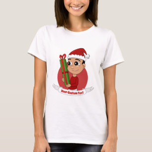 Camiseta de animação do menino de Natal