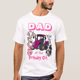 Camiseta de Animais da Fazenda do Pai da Menina de
