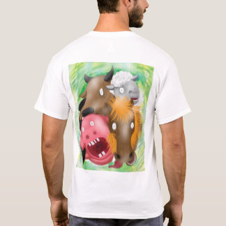 Camiseta de Animais de Desenho Animado Divertidos