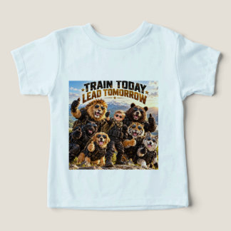 CAMISETA DE ANIMAL ENGRAÇADO-TREINE HOJE APRENDA
