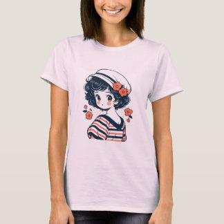Camiseta de anime bonitinha da Vintage