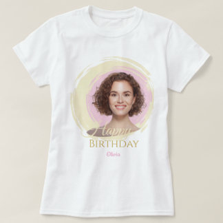 Camiseta de aniversário com foto personalizada | N