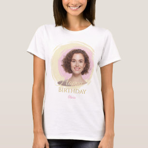 Camiseta de aniversário com foto personalizada N