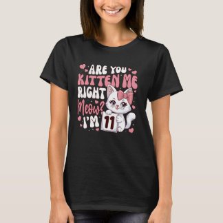 Camiseta de aniversário de 11 anos para menina de