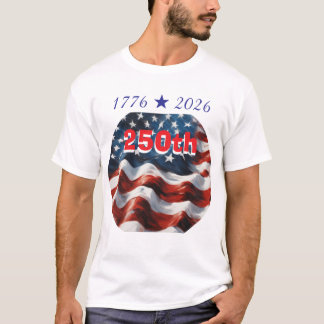 Camiseta de aniversário de 250 anos dos EUA Améric