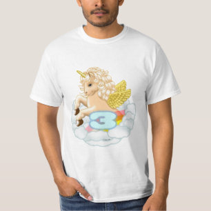 Camiseta de aniversário de 3 anos da Unicórn