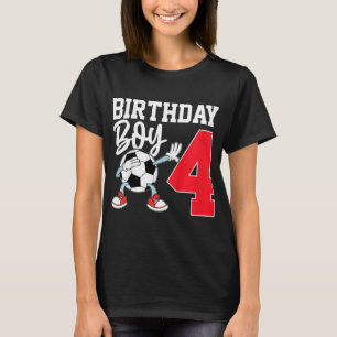 Camiseta de Aniversário de 4 anos para Menino Fute