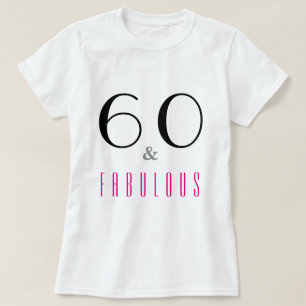 Camiseta de Aniversário de 60 anos 60 e Fabuloso