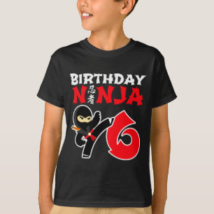 Camiseta de Aniversário de 6 Anos para Crianças Fe