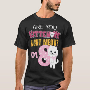 Camiseta de aniversário de 8 anos para meninas de