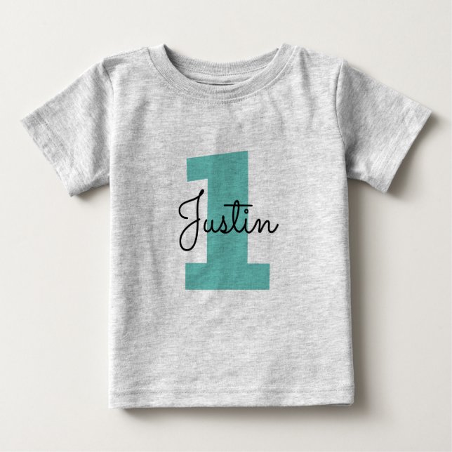 Camiseta de aniversário de bebê fofo para crianças (Frente)