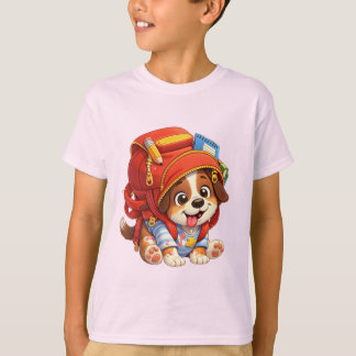 Camiseta de aniversário de criança com cachorrinho