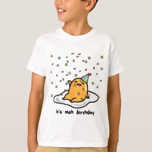 Camiseta de aniversário de ovo preguiçoso engraçad
