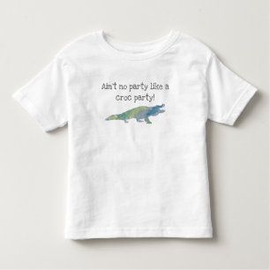 Camiseta de aniversário de pintura crocodilo