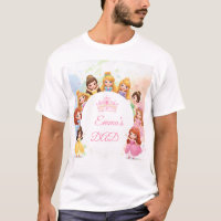 Camiseta de aniversário de princesa personalizável