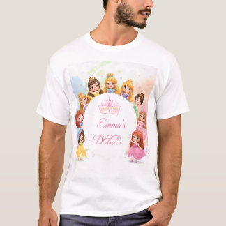 Camiseta de aniversário de princesa personalizável
