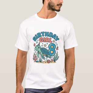 Camiseta de Aniversário de Tartaruga Marinha 8º An