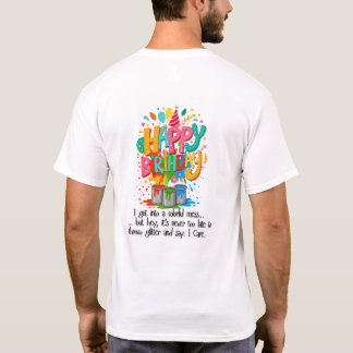 Camiseta de aniversário de um cão LGBT francês eng