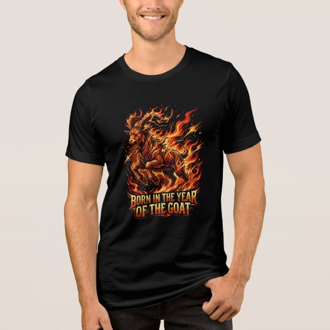Camiseta de Aniversário do Bode de Fogo 2027 Ano d (Frente)