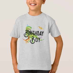 Camiseta de aniversário do Dinossauro