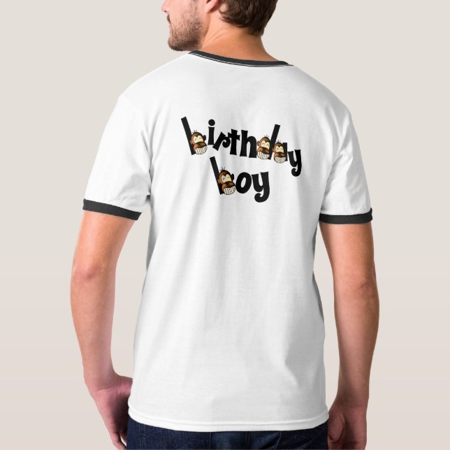 Camiseta de aniversário do garoto (Verso)