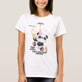 Camiseta de Aniversário do Panda | Adorável Desig