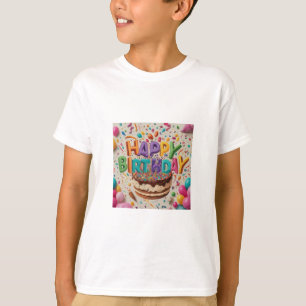 Camiseta de aniversário feliz