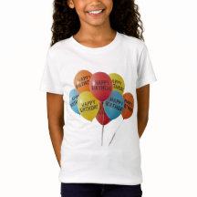 Camiseta de aniversário feliz para meninas