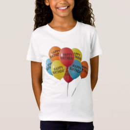 Camiseta de aniversário feliz para meninas